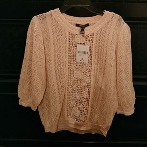Brand New, lace, dusty rose Forever 21 blouse